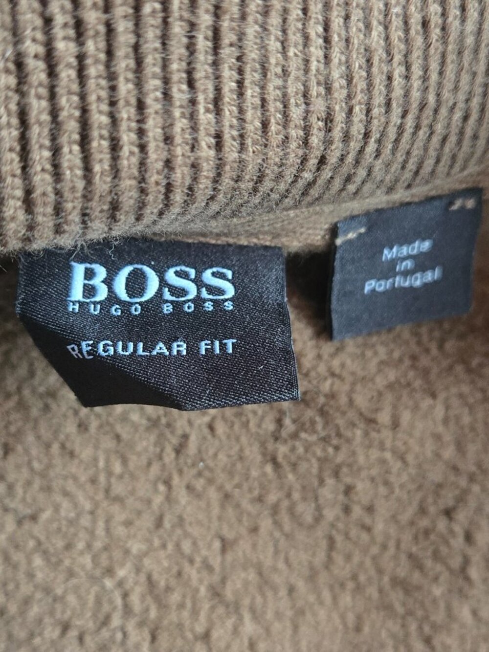 BOSS Hugo Boss Cotton Full Zip Brown Sweater/Sweatshirt XL - Picture 3 of 13